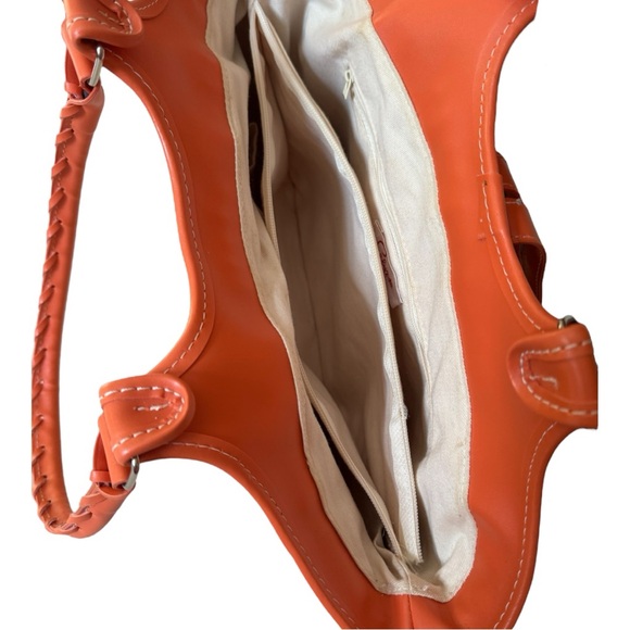 Calypso Orange Straw Handbag - Picture 7 of 9